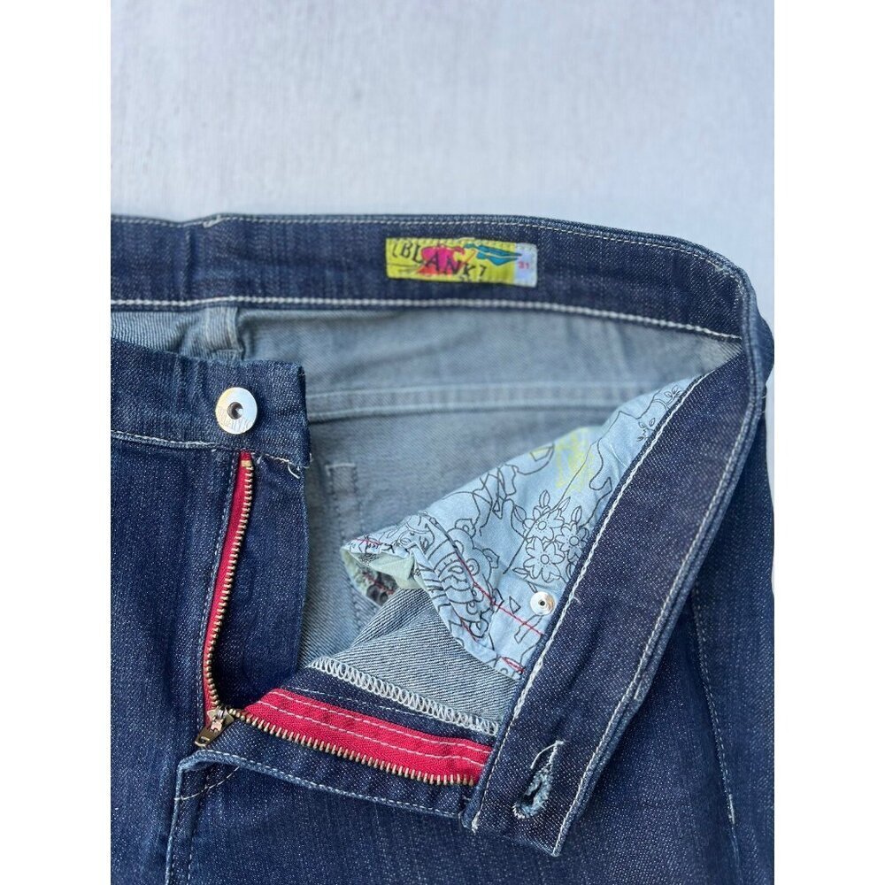 Blank NYC Women’s Blue Denim Bermuda Shorts Size 31 Cropped Mid Rise Stretch NWT - Picture 4 of 10